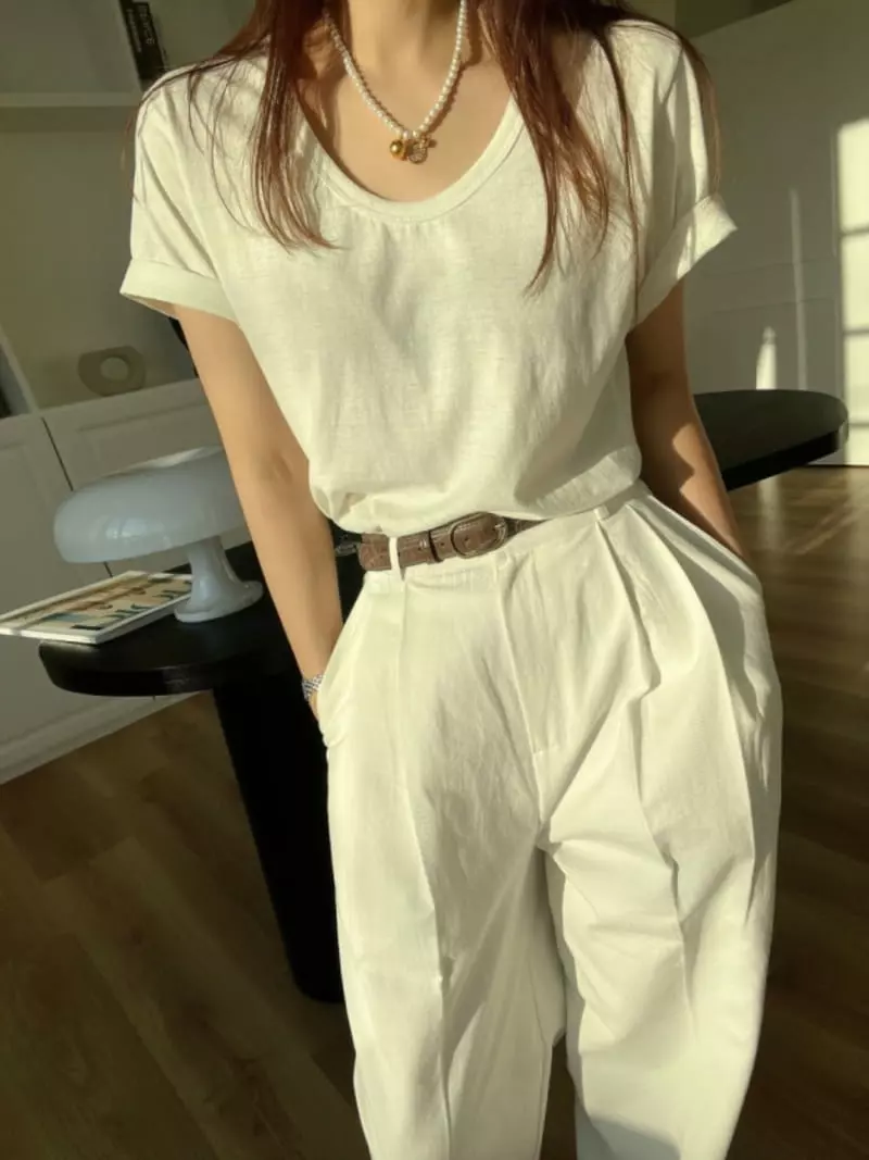 Artisover - Korean Women Fashion - #womensfashion - Sufi Ma U-neck Tee - 2