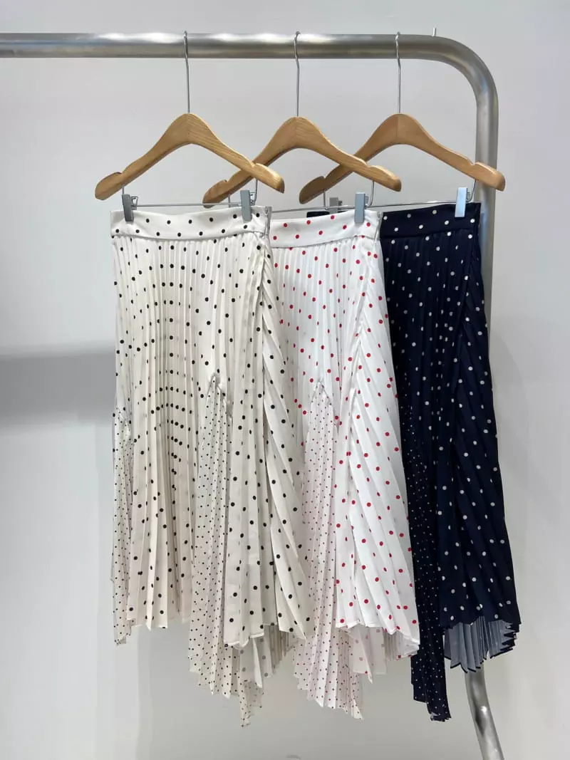 Artisover - Korean Women Fashion - #momslook - Pleats Dot Skirt - 4