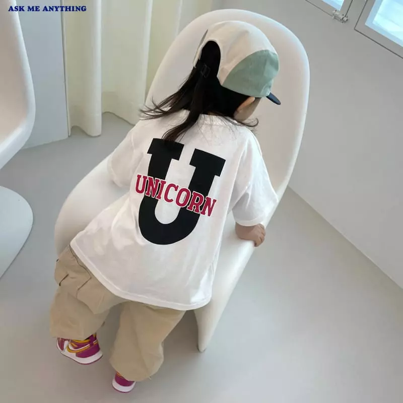 Ask Me Anything - Korean Children Fashion - #Kfashion4kids - Unicorn Tee - 6