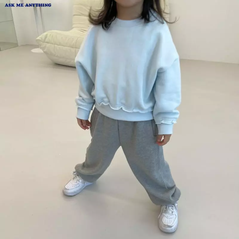 Ask Me Anything - Korean Children Fashion - #childofig - Cutting Crop Sweatshirt - 3
