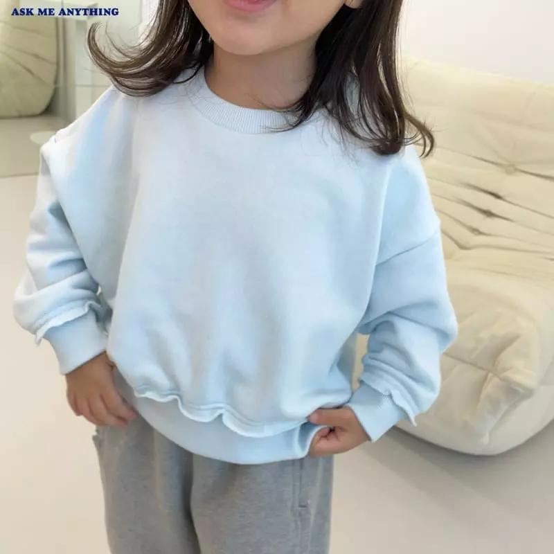 Ask Me Anything - Korean Children Fashion - #childofig - Cutting Crop Sweatshirt - 4
