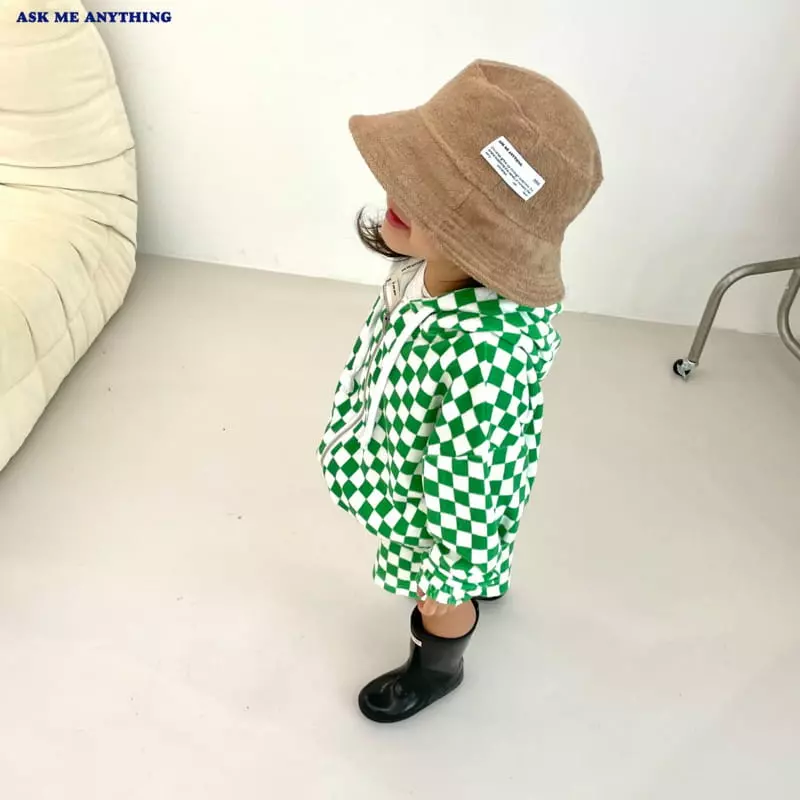 Ask Me Anything - Korean Children Fashion - #childrensboutique - Checker Hoody Zip-up
