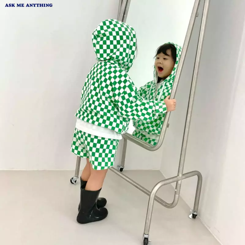 Ask Me Anything - Korean Children Fashion - #designkidswear - Checker Hoody Zip-up - 2
