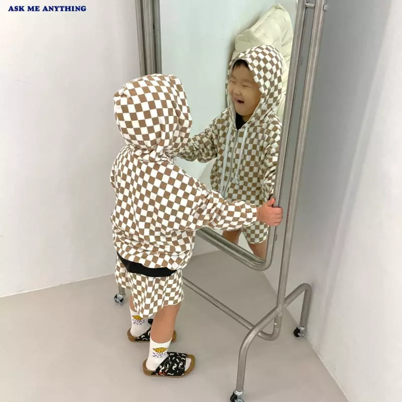 Ask Me Anything - Korean Children Fashion - #discoveringself - Checker Hoody Zip-up - 4