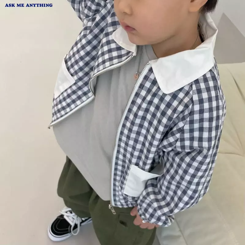 Ask Me Anything - Korean Children Fashion - #kidsshorts - Loui Check Jumper