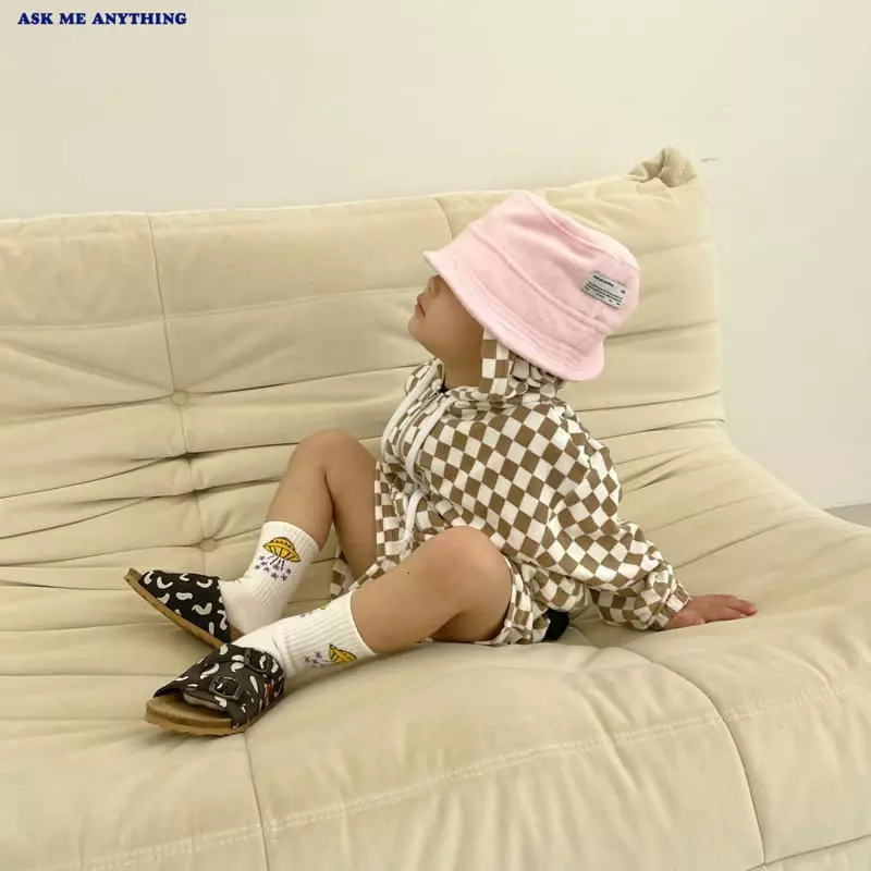 Ask Me Anything - Korean Children Fashion - #kidsstore - Checker Hoody Zip-up - 6
