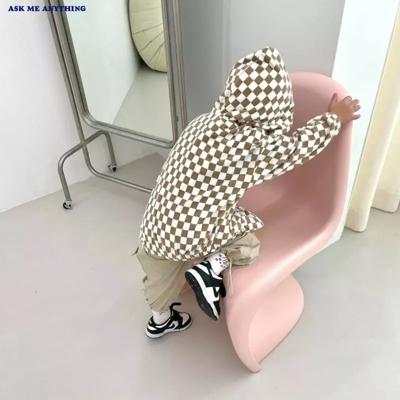 Ask Me Anything - Korean Children Fashion - #littlefashionista - Checker Hoody Zip-up - 9