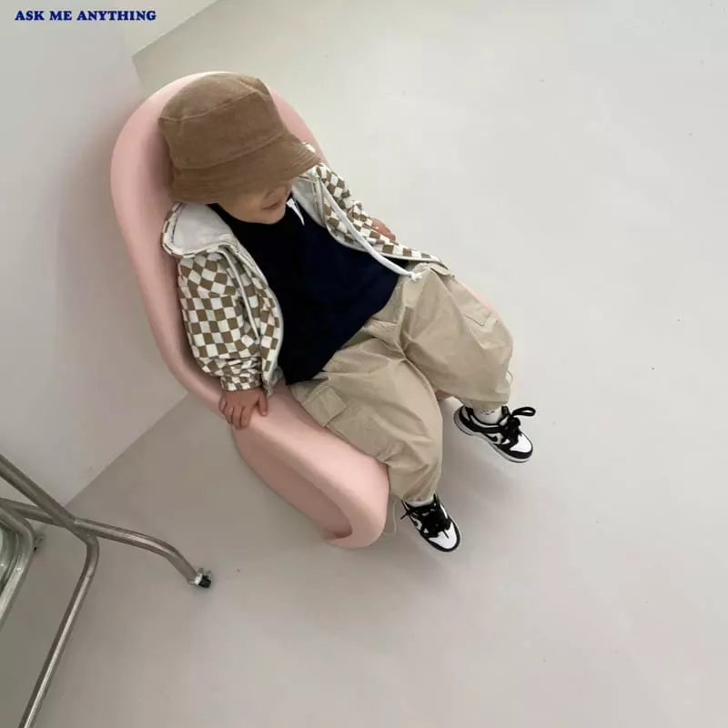 Ask Me Anything - Korean Children Fashion - #magicofchildhood - Checker Hoody Zip-up - 10