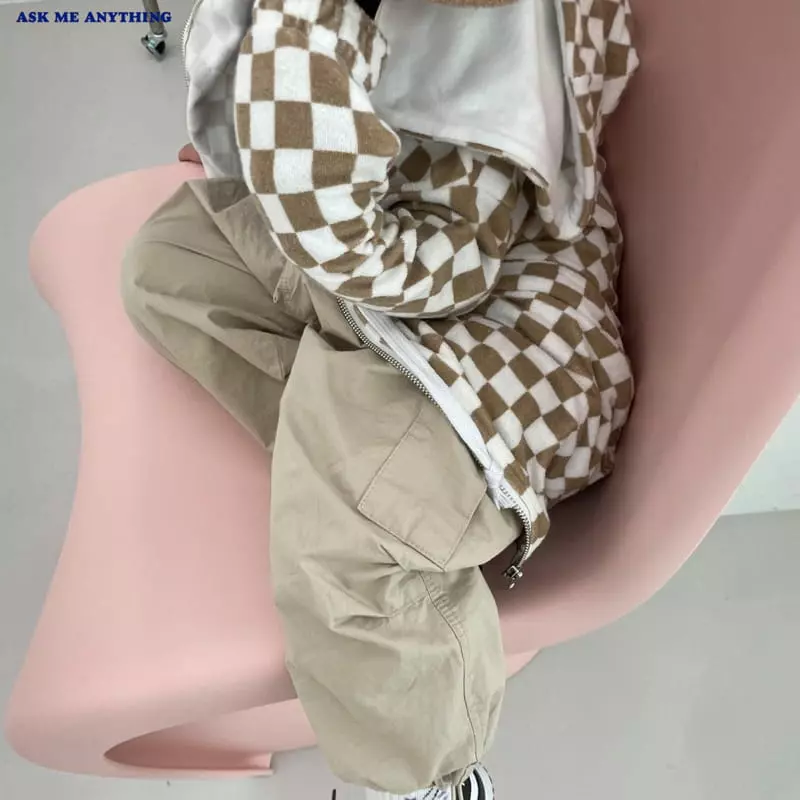 Ask Me Anything - Korean Children Fashion - #minifashionista - Checker Hoody Zip-up - 11