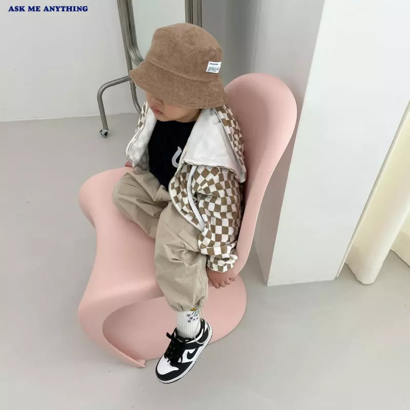 Ask Me Anything - Korean Children Fashion - #prettylittlegirls - Checker Hoody Zip-up - 12