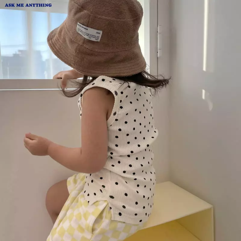 Ask Me Anything - Korean Children Fashion - #todddlerfashion - Hey Sleeveless Tee - 4