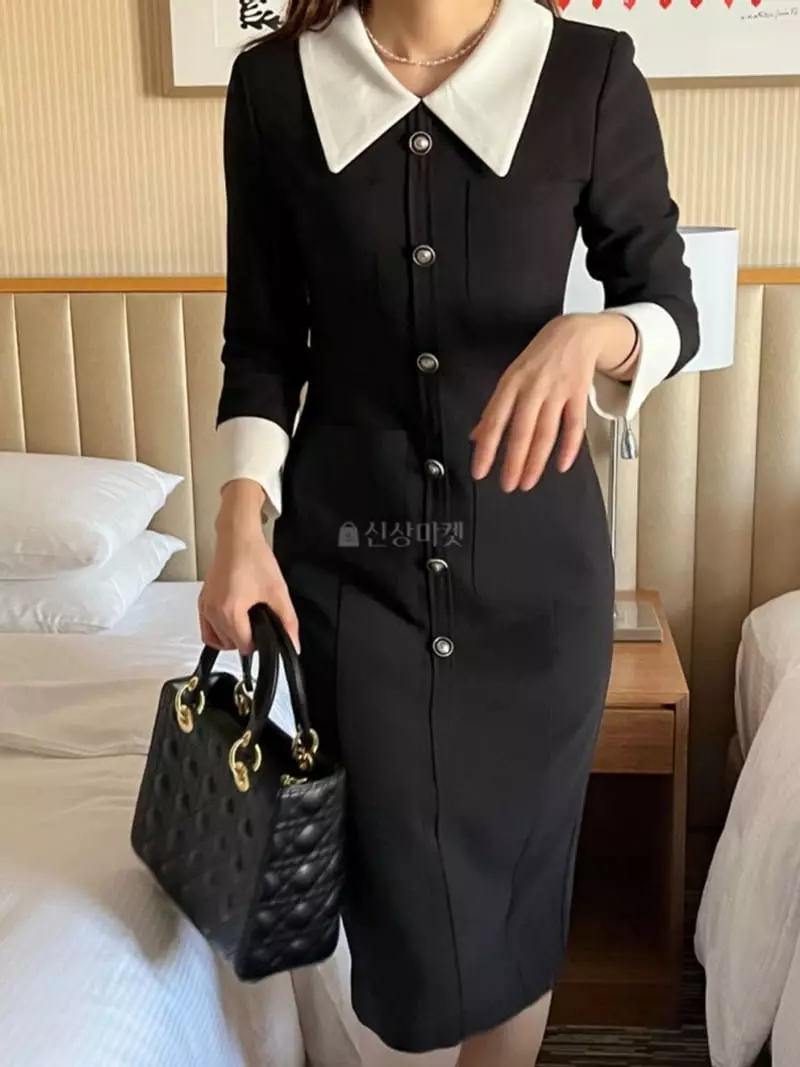 Atthismoment - Korean Women Fashion - #momslook - Line One-piece