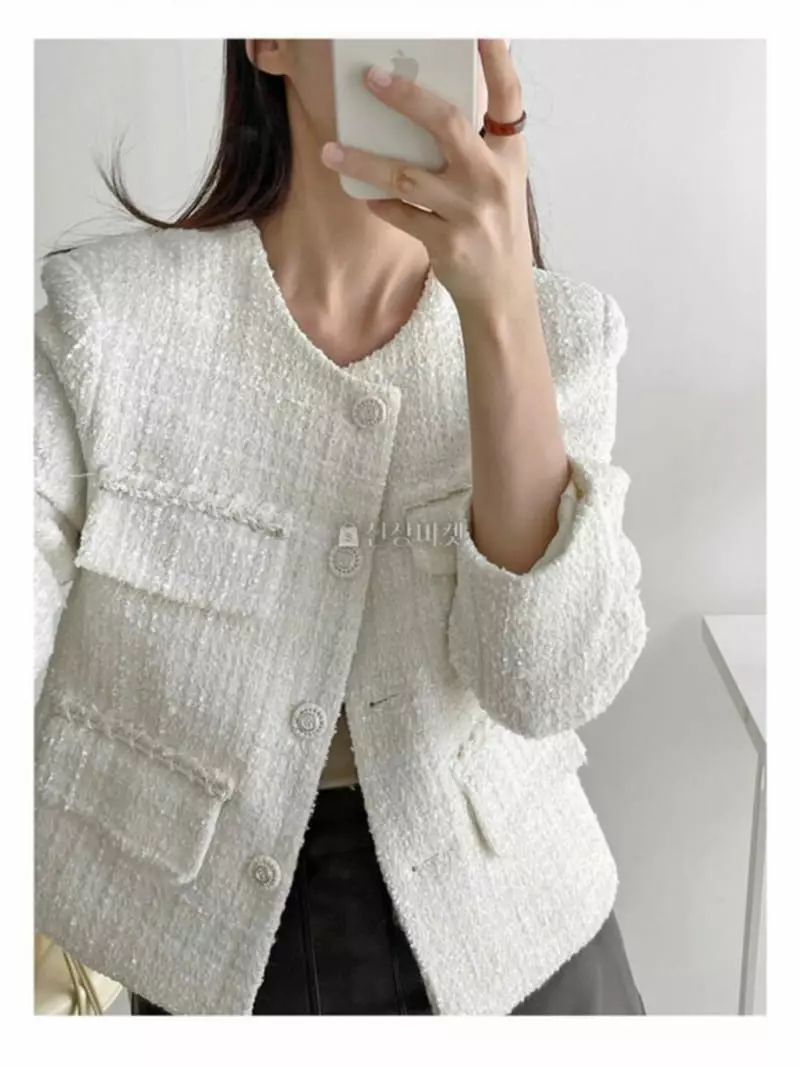 Atthismoment - Korean Women Fashion - #momslook - Tweed Jacket