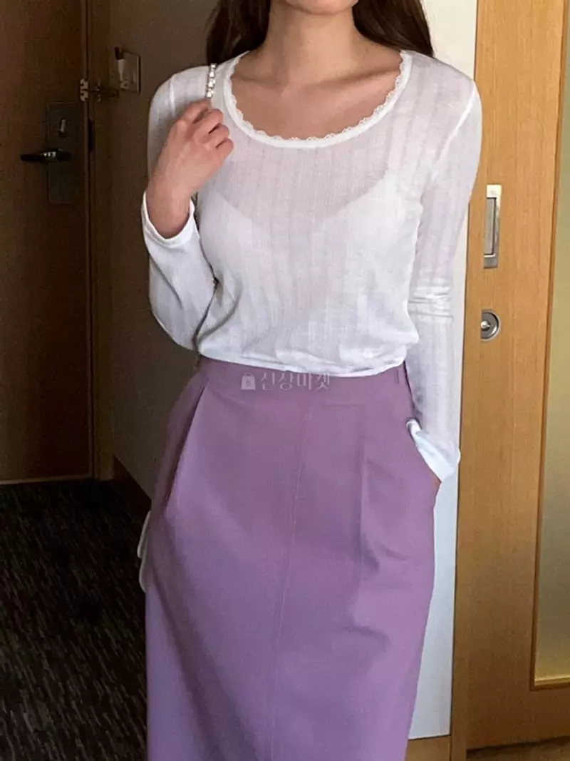 Atthismoment - Korean Women Fashion - #momslook - Lace Tee - 3
