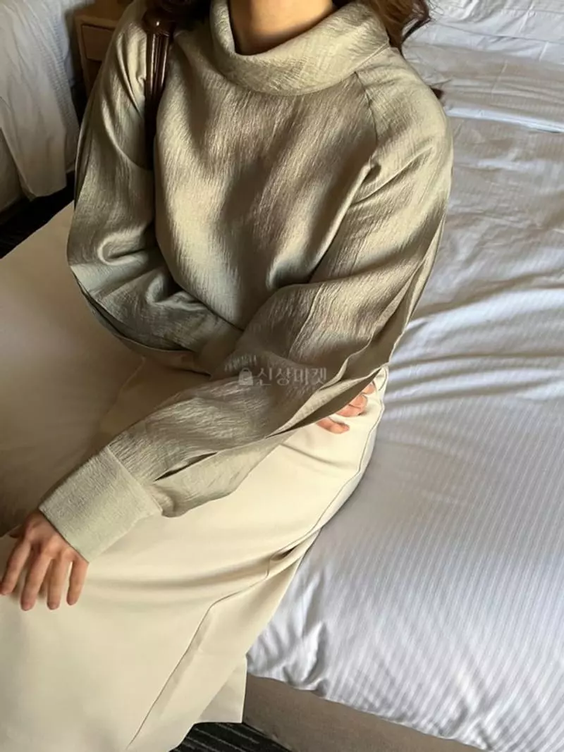 Atthismoment - Korean Women Fashion - #romanticstyle - High Neck Blouse - 2