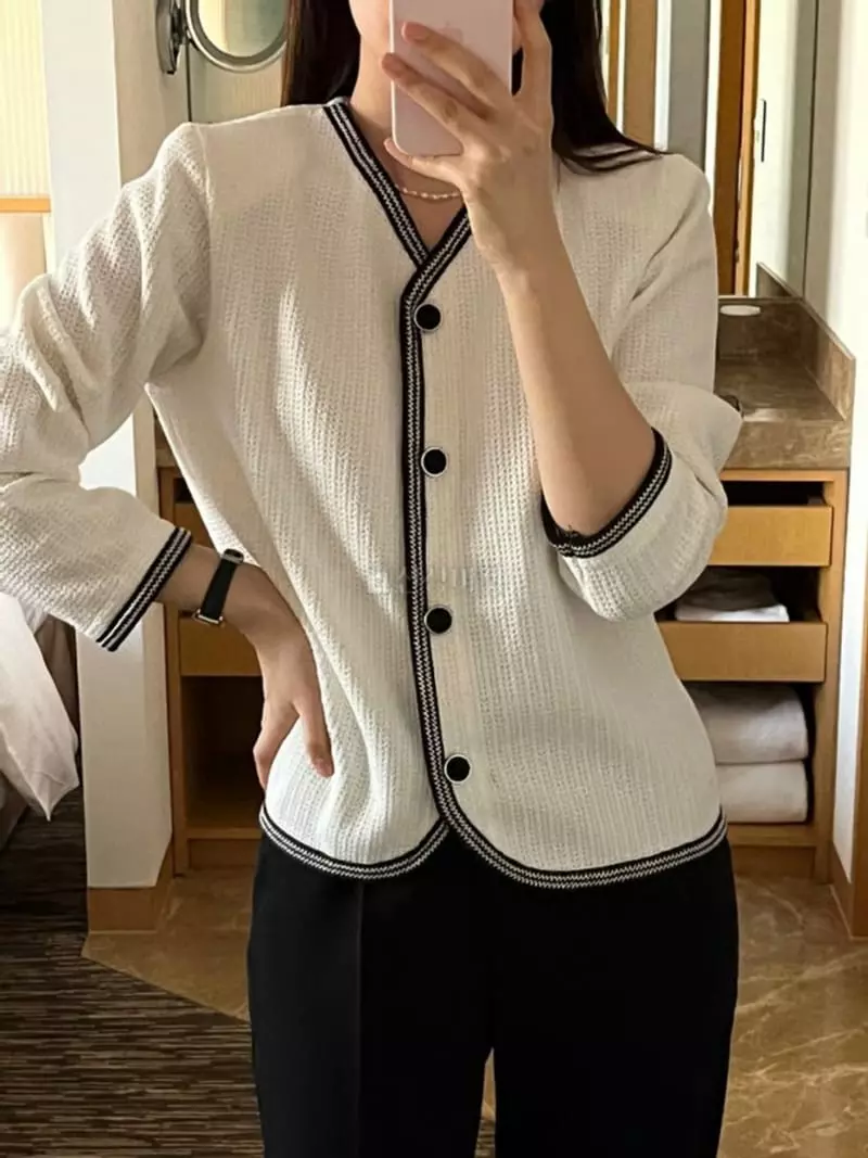 Atthismoment - Korean Women Fashion - #thatsdarling - Tweed Cardigan