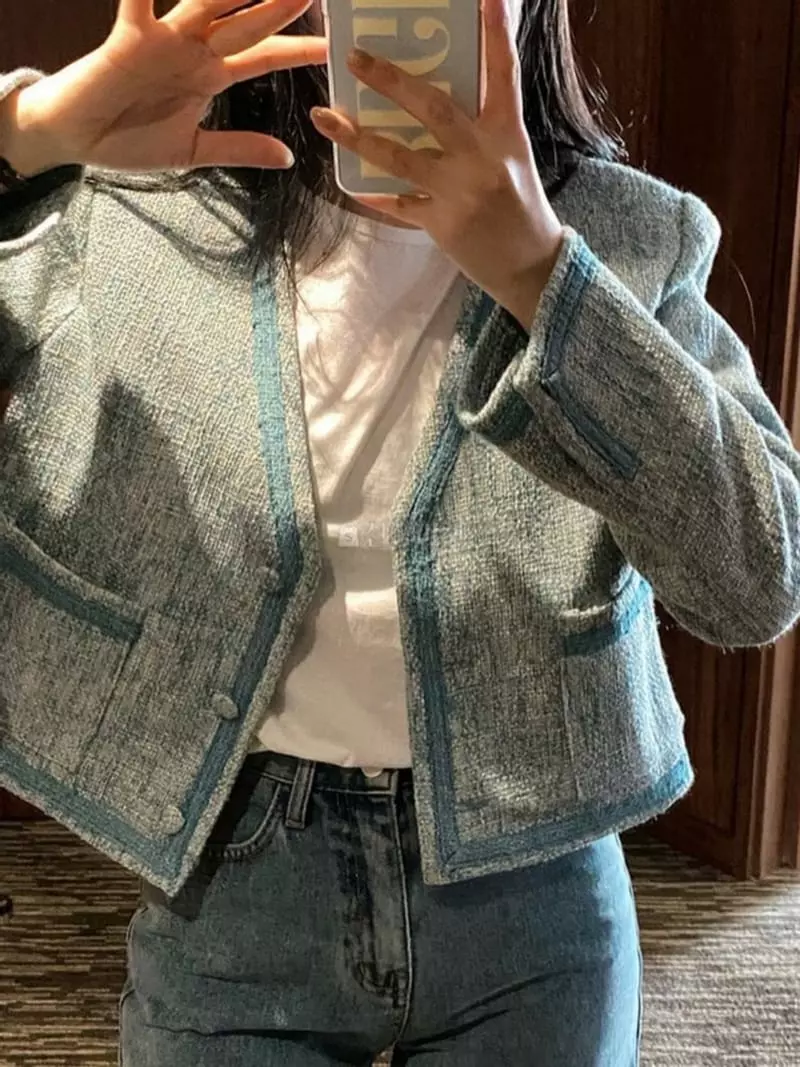 Atthismoment - Korean Women Fashion - #womensfashion - Lovely Tweed Jacket - 3