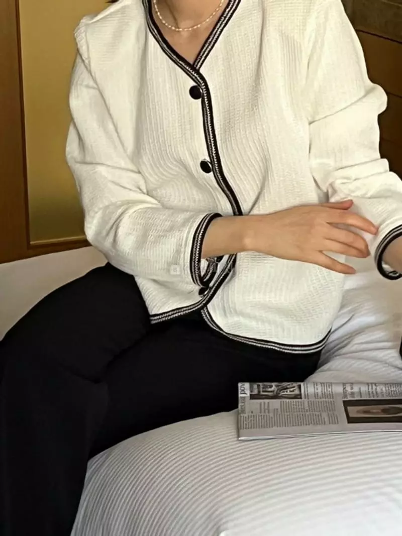 Atthismoment - Korean Women Fashion - #momslook - Tweed Cardigan - 4