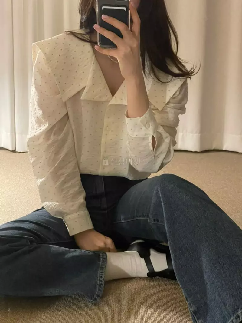 Atthismoment - Korean Women Fashion - #womensfashion - Bubble Blouse