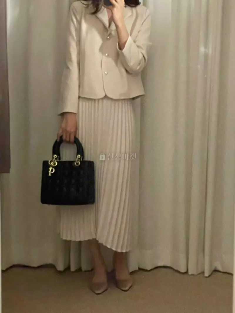 Atthismoment - Korean Women Fashion - #momslook - Wrinkle Skirt - 4