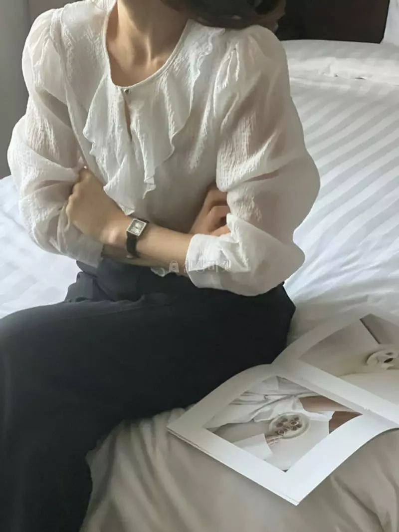 Atthismoment - Korean Women Fashion - #womensfashion - Frill Blouse - 3
