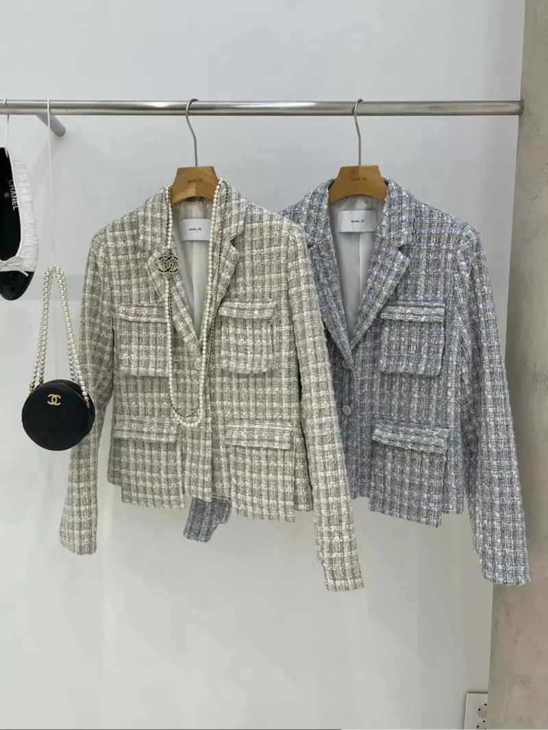 Auver_Fit - Korean Women Fashion - #thelittlethings - Pocket Tweed Jacket - 4
