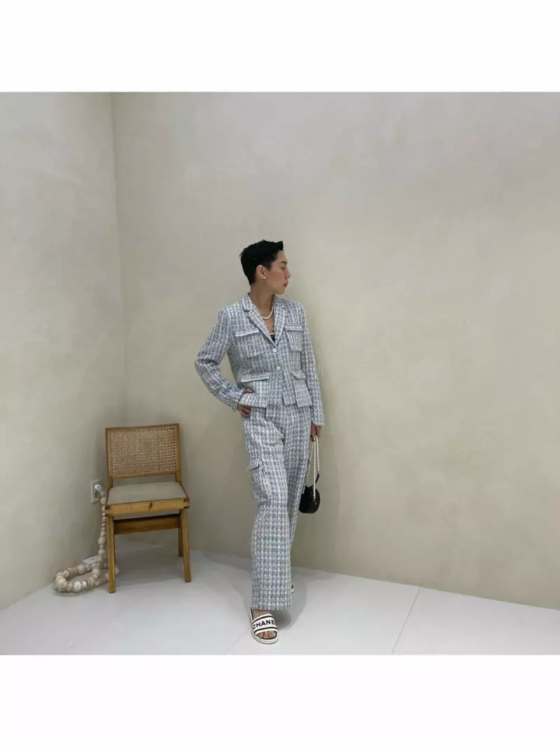 Auver_Fit - Korean Women Fashion - #shopsmall - Cargo Tweed Pants - 2