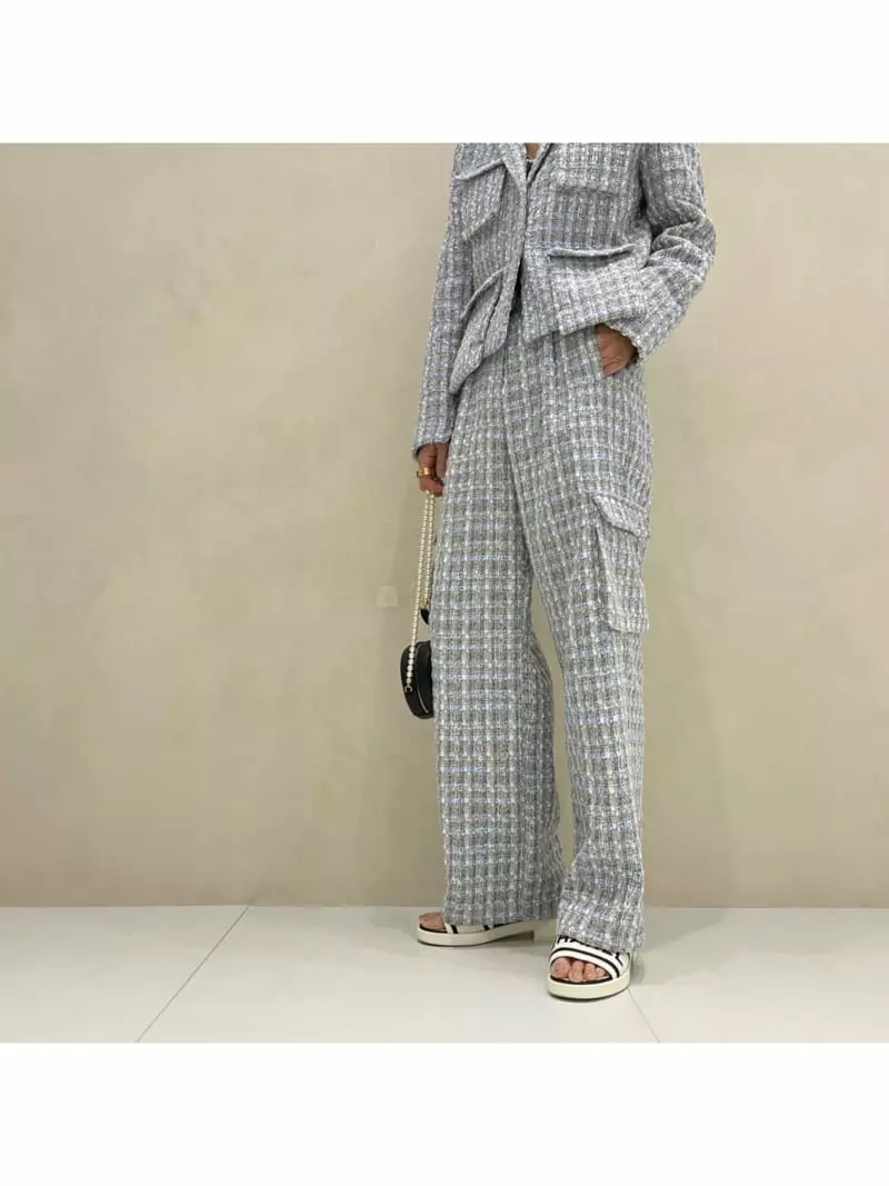 Auver_Fit - Korean Women Fashion - #thatsdarling - Cargo Tweed Pants - 3