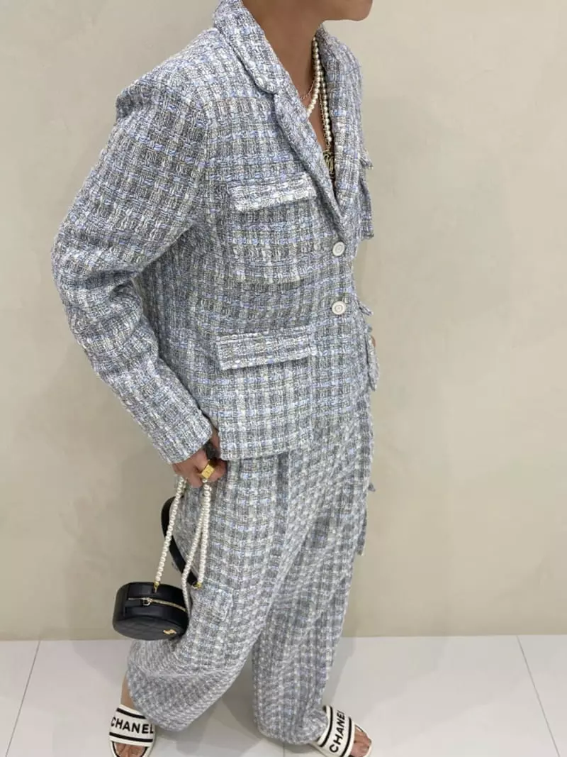 Auver_Fit - Korean Women Fashion - #thatsdarling - Pocket Tweed Jacket - 2