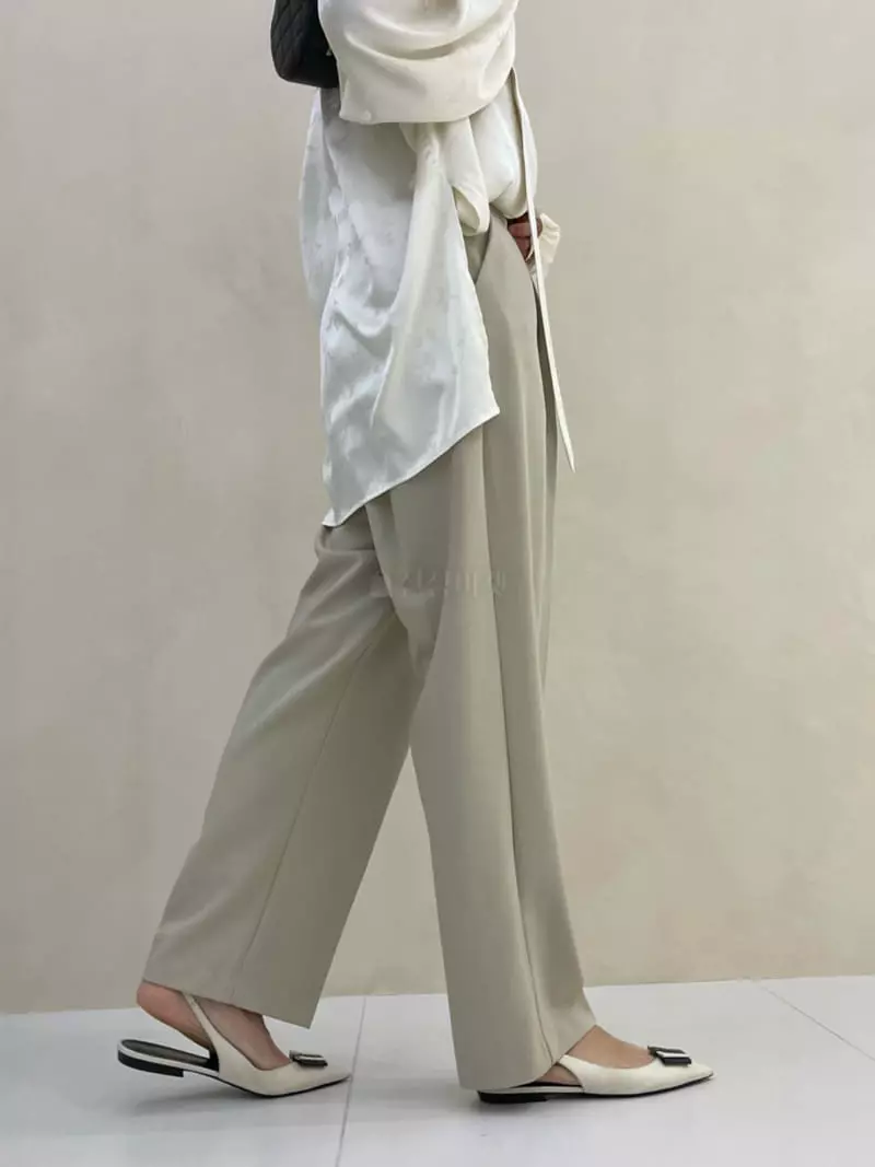 Auver_fit - Korean Women Fashion - #momslook - Pearl Line Pants - 2