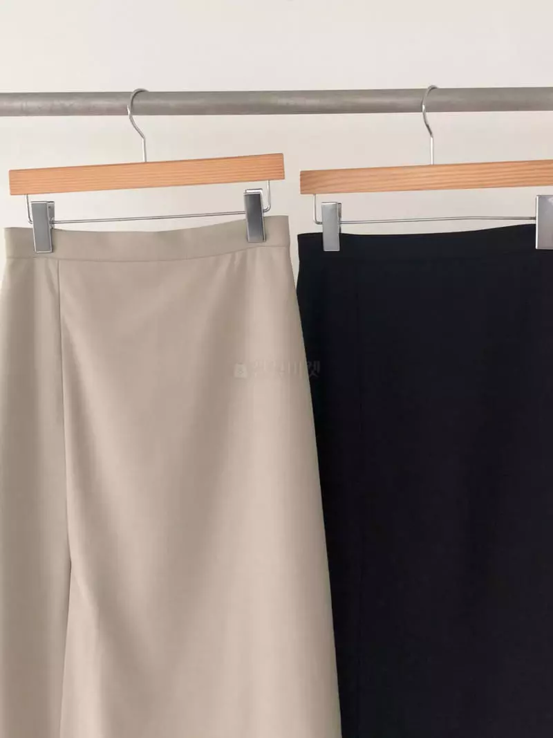 Avecnous - Korean Women Fashion - #momslook - Rib Slit Skirt