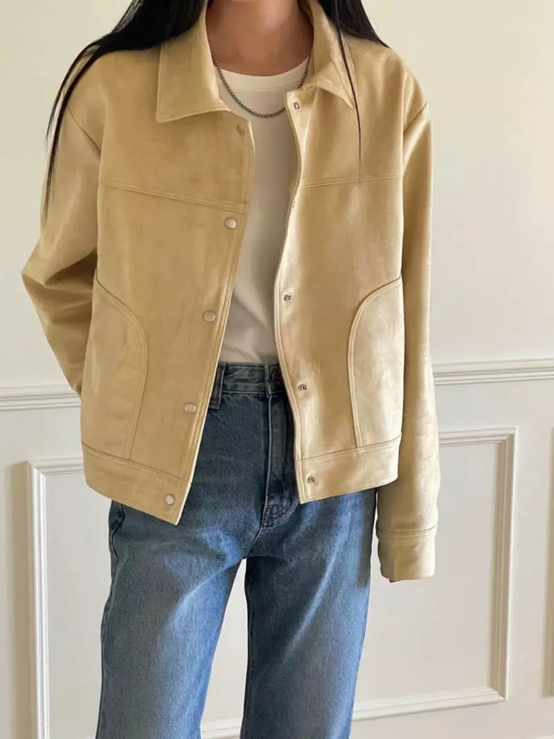 Avecnous - Korean Women Fashion - #momslook - Suede Jacket