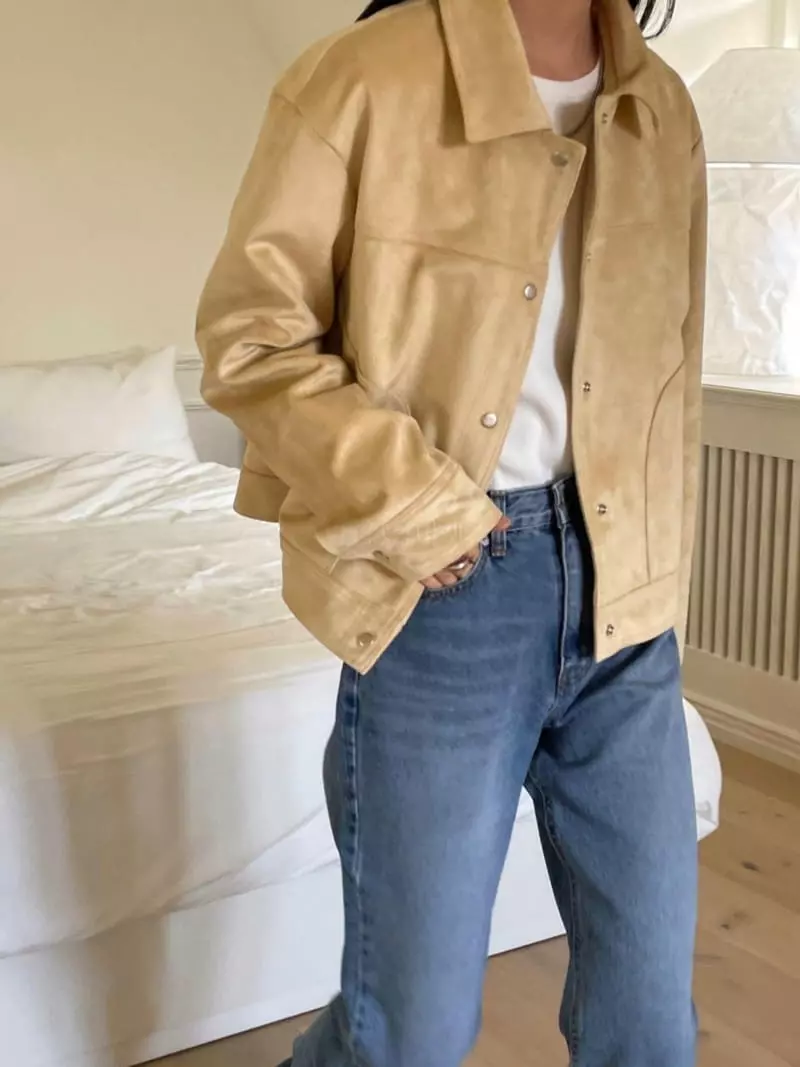Avecnous - Korean Women Fashion - #momslook - Suede Jacket - 3