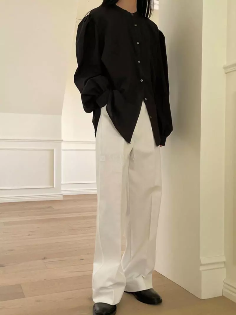 Avecnous - Korean Women Fashion - #romanticstyle - Ob Shirring Blouse - 3