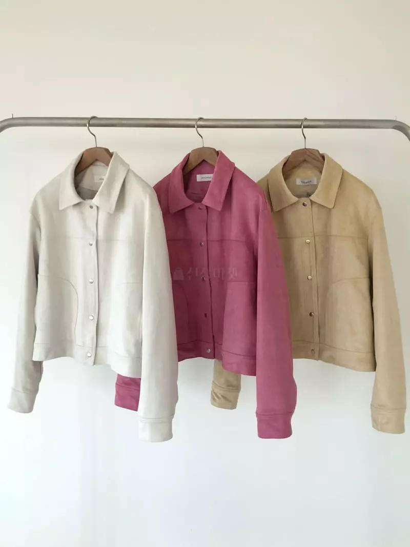 Avecnous - Korean Women Fashion - #momslook - Suede Jacket - 4