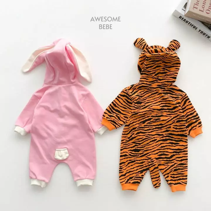 Awesome Bebe - Korean Baby Fashion - #babyboutique - Animal Hoody Bodysuit