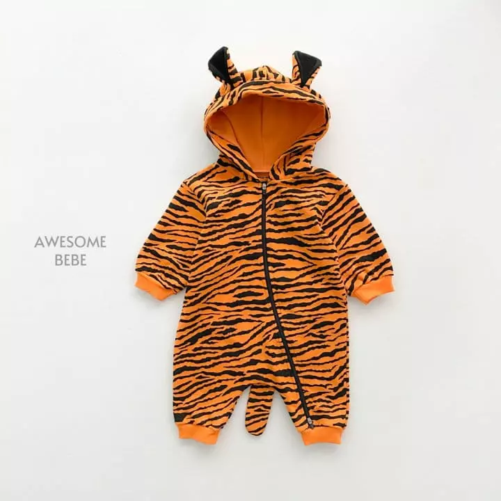 Awesome Bebe - Korean Baby Fashion - #babyclothing - Animal Hoody Bodysuit - 4