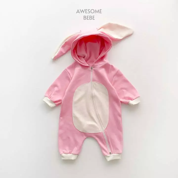 Awesome Bebe - Korean Baby Fashion - #babyoninstagram - Animal Hoody Bodysuit - 8