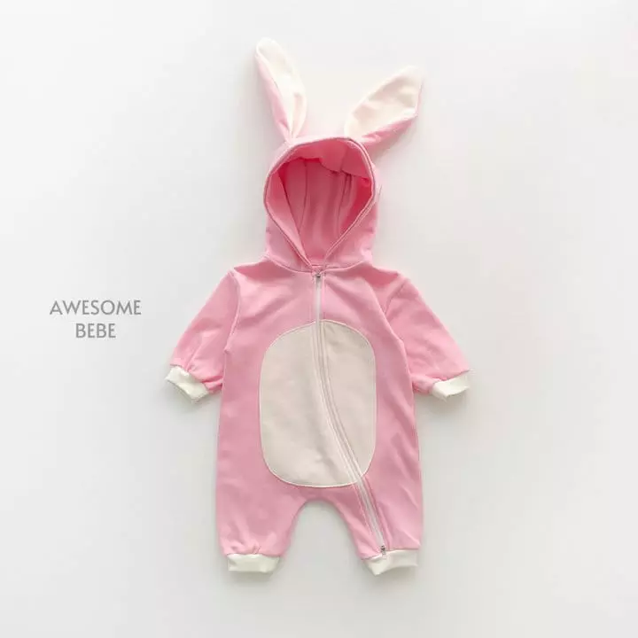 Awesome Bebe - Korean Baby Fashion - #babyootd - Animal Hoody Bodysuit - 9
