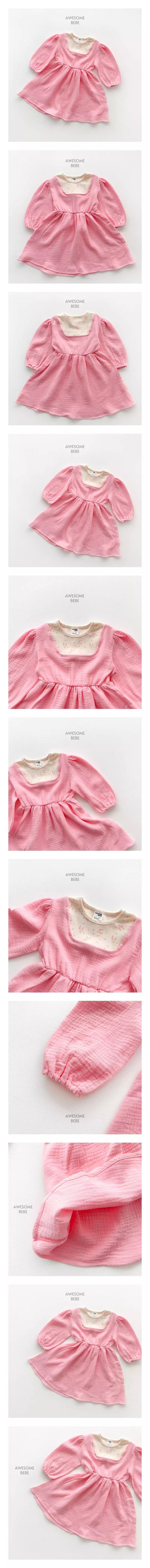 Awesome Bebe - Korean Children Fashion - #Kfashion4kids - Pink Yoru One-piece