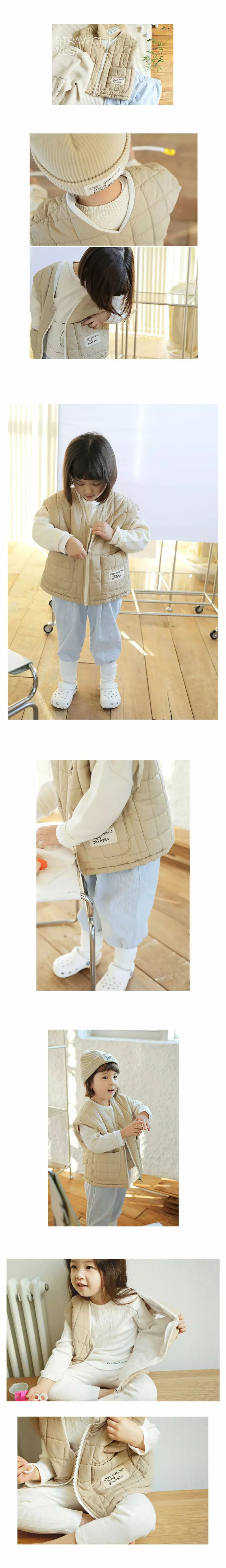 BIEN A BIEN - Korean Children Fashion Brand - #designkidswear - Straw Cut Vest - 2