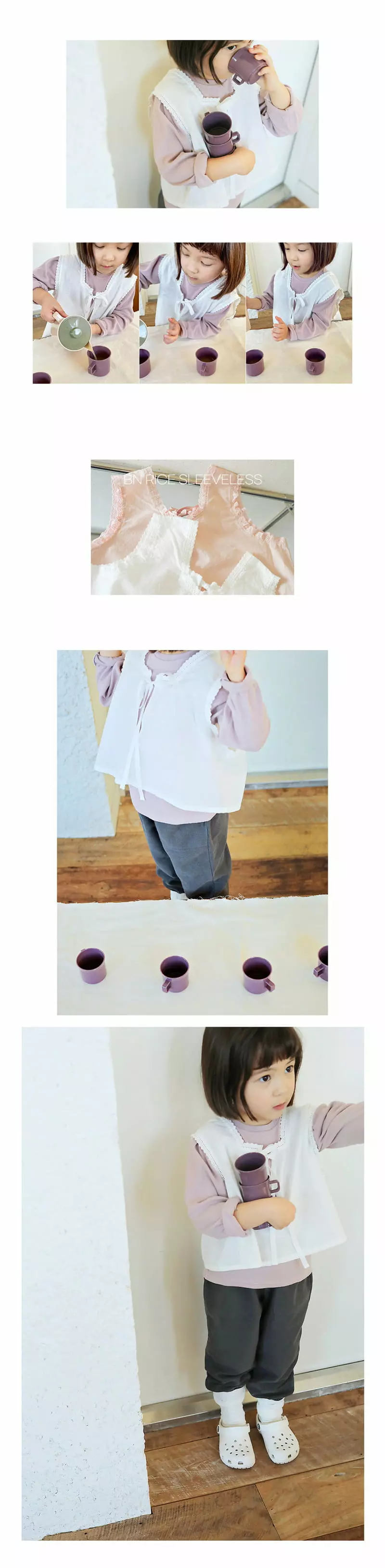 BIEN A BIEN - Korean Children Fashion Brand - #littlefashionista - Rice Sleeveless Top - 2