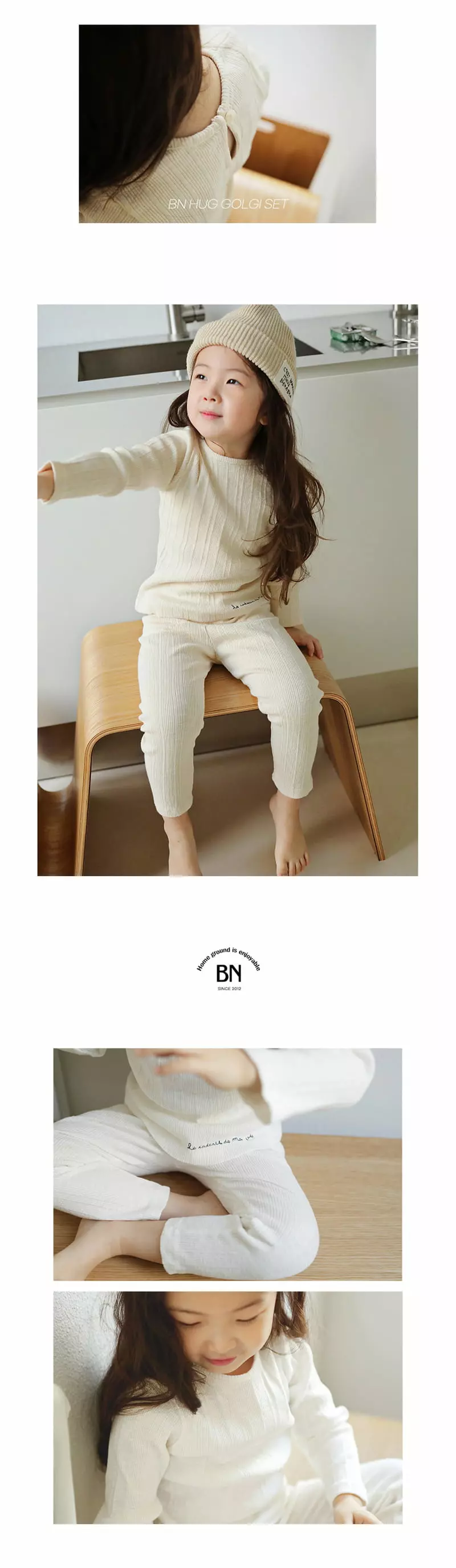 BIEN A BIEN - Korean Children Fashion Brand - #prettylittlegirls - Hug Rib Set - 4