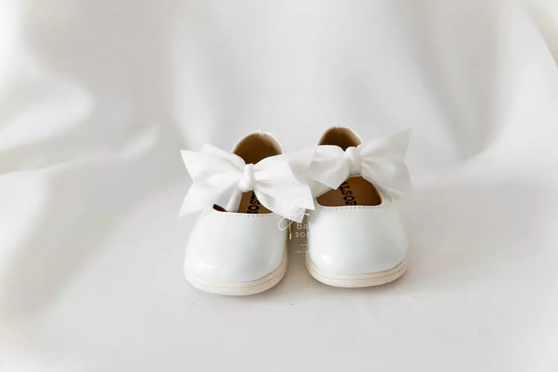 BabyZzam - Korean Baby Fashion - #onlinebabyshop - Cuty Raibbon Flats - 12