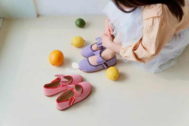 BabyZzam - Korean Children Fashion - #Kfashion4kids - Ive Check Flats - 12