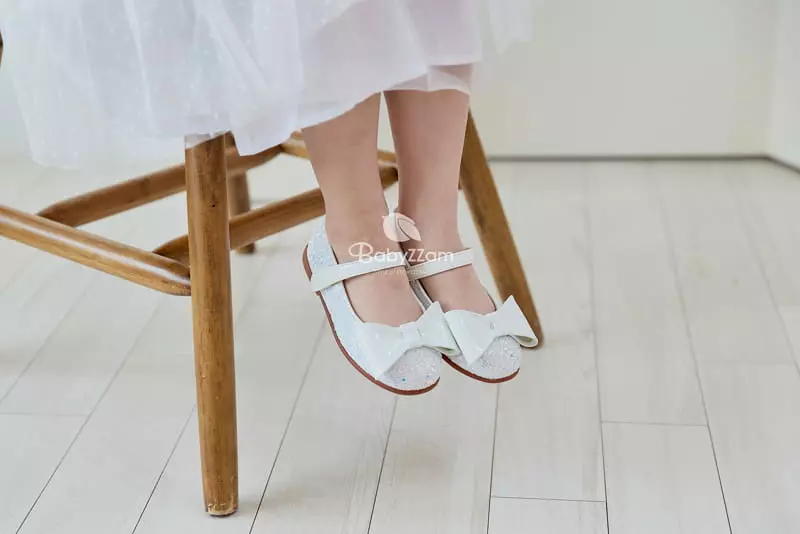 BabyZzam - Korean Children Fashion - #childofig - Enamel Ribbon Flats - 5