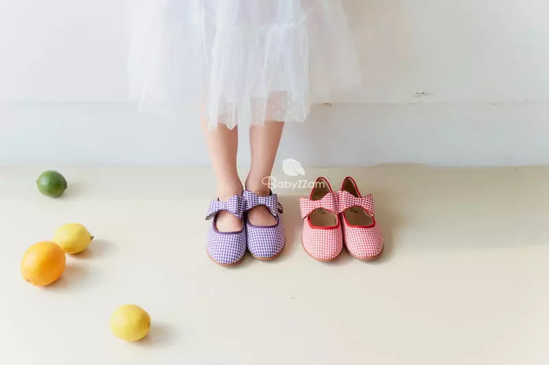 BabyZzam - Korean Children Fashion - #childrensboutique - Ive Check Flats - 5