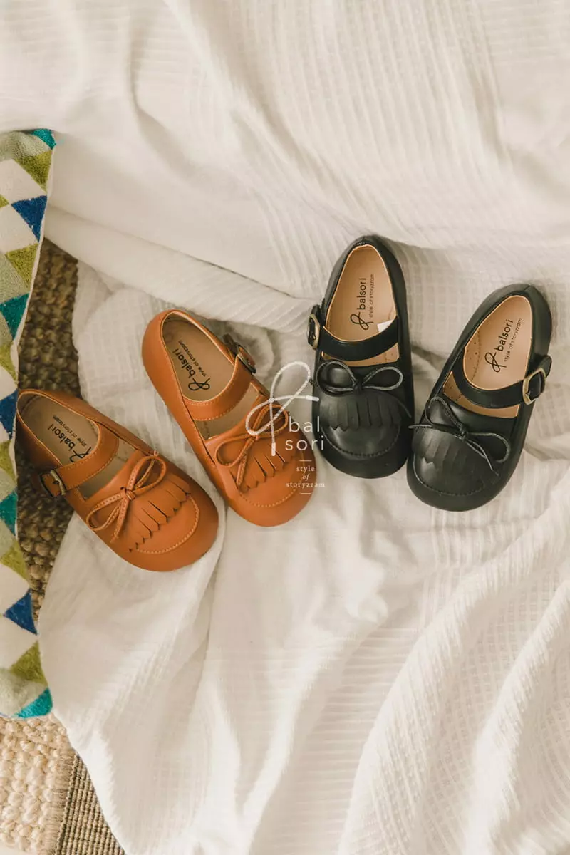 BabyZzam - Korean Children Fashion - #childofig - Mustache Ribbon Loafer - 4