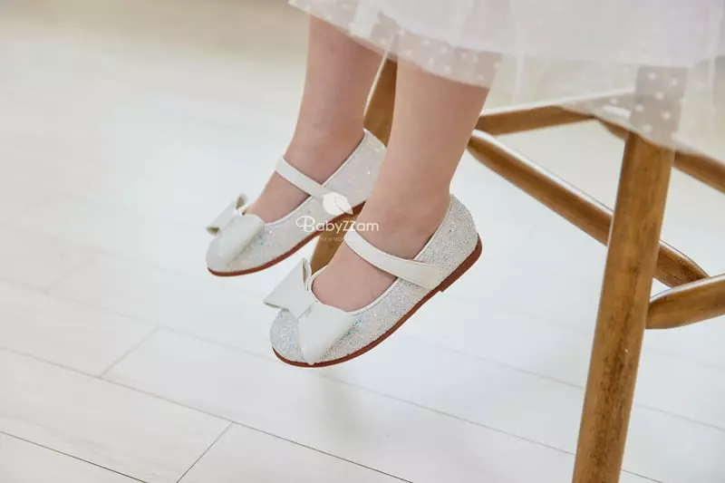 BabyZzam - Korean Children Fashion - #discoveringself - Enamel Ribbon Flats - 9