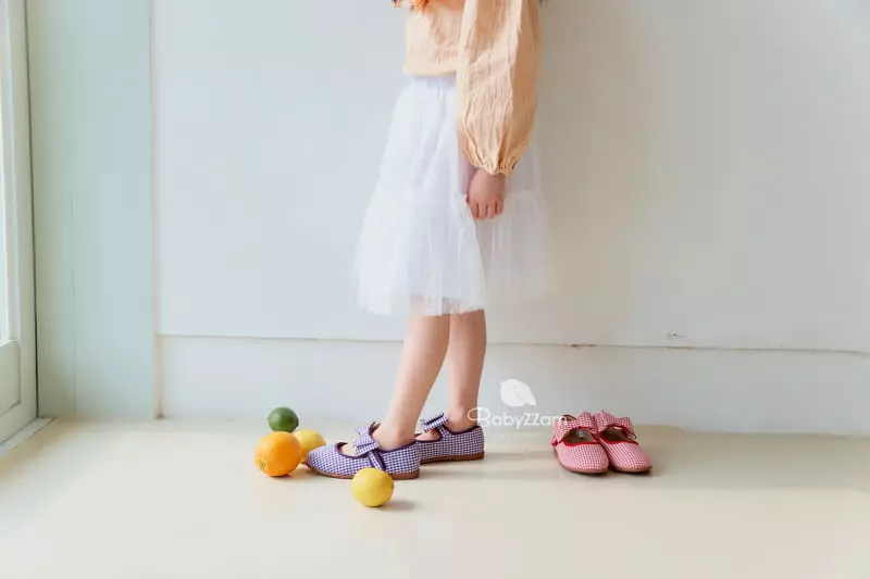 BabyZzam - Korean Children Fashion - #fashionkids - Ive Check Flats - 8